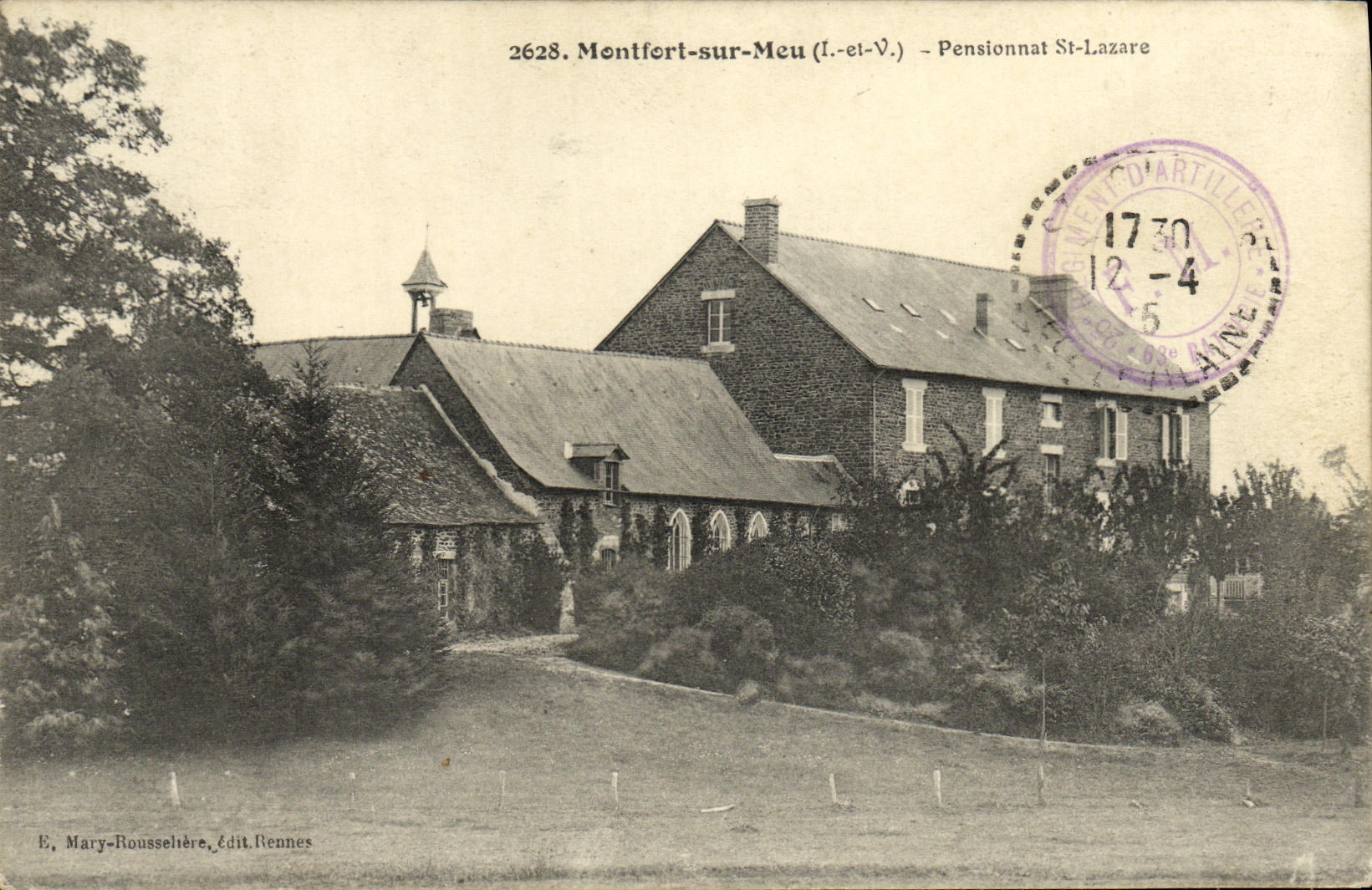 VINTAGE POSTCARD Brittany Montfort On Meu Boarding school St Lazare