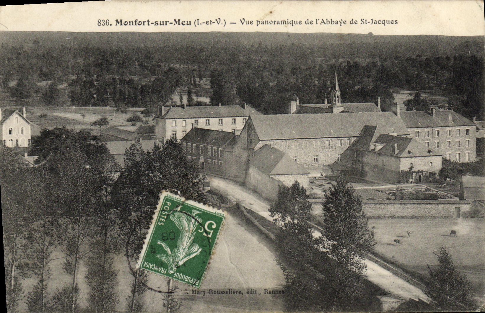 CPA La Bretagne Montfort Sur Meu Vue Panoramique de L Abbaye de St Jacques