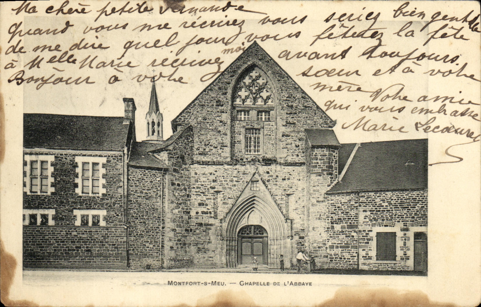 VINTAGE POSTCARD Brittany Montfort On Meu Vault Of L Abbey