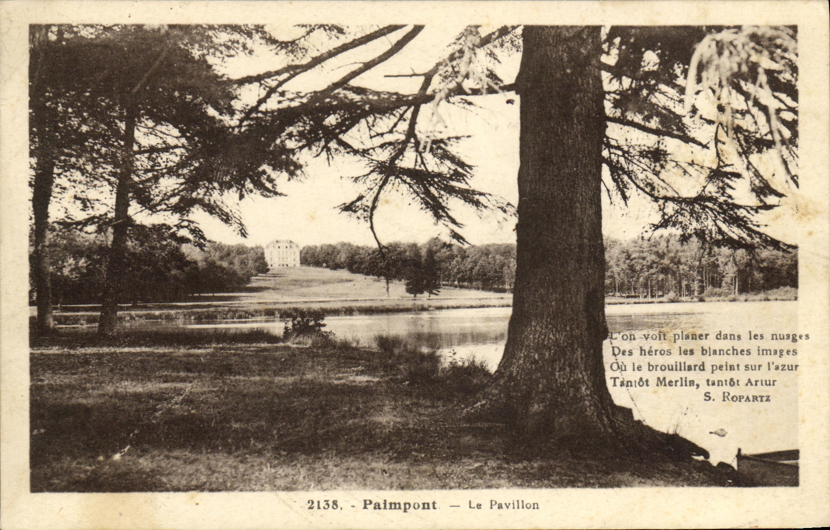 VINTAGE POSTCARD Paimpont the House