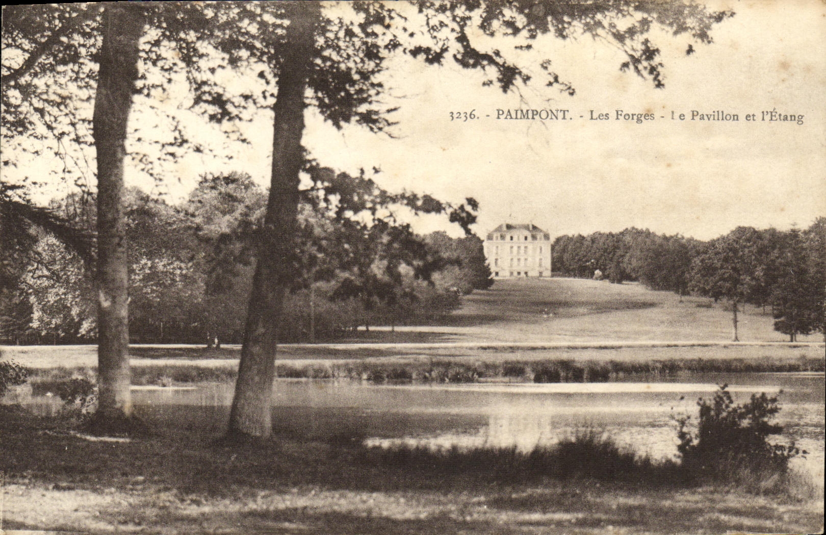 VINTAGE POSTCARD Paimpont Forging mills the House and L Pond