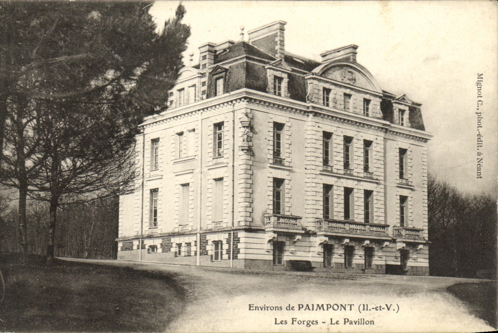 VINTAGE POSTCARD Paimpont Forging mills the House