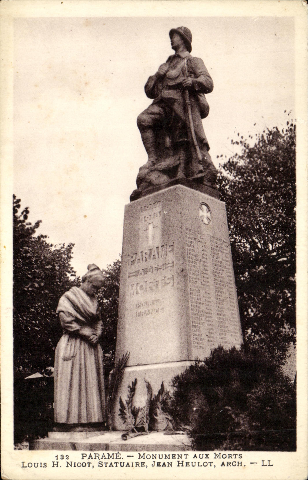 CPA Parame Monument Aux Morts Militaria