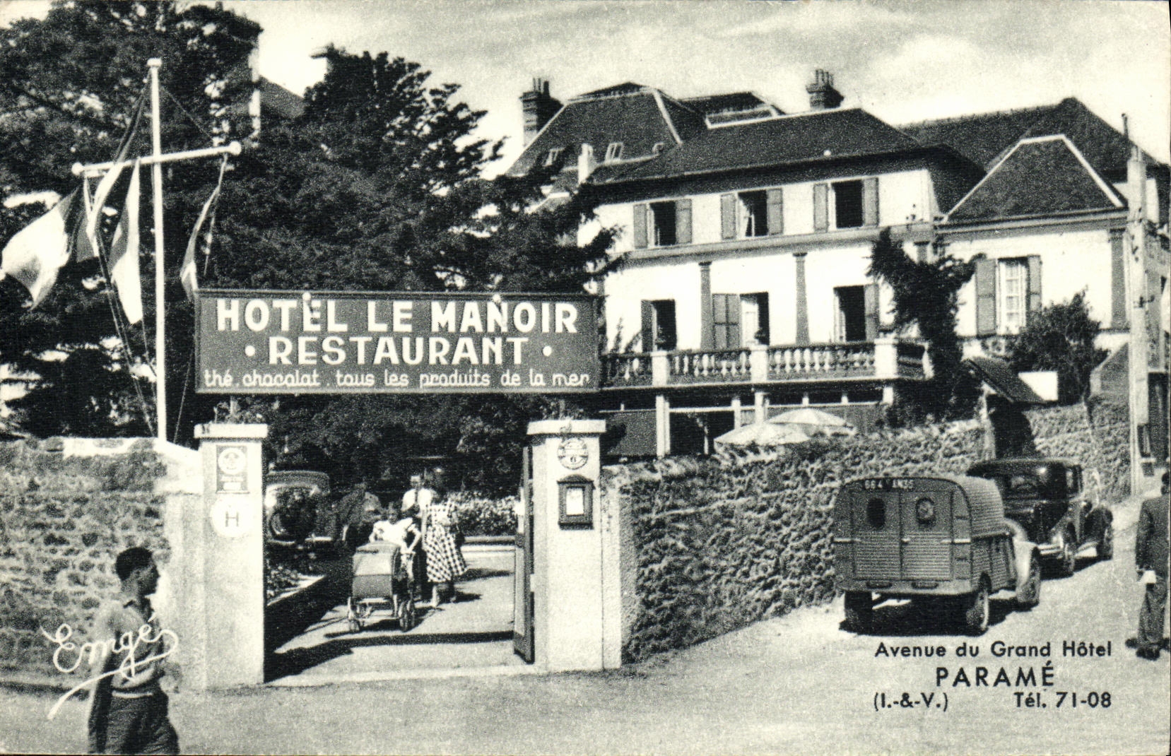 CPA Parame Avenue de Grand Hotel hotel le manoir restaurant