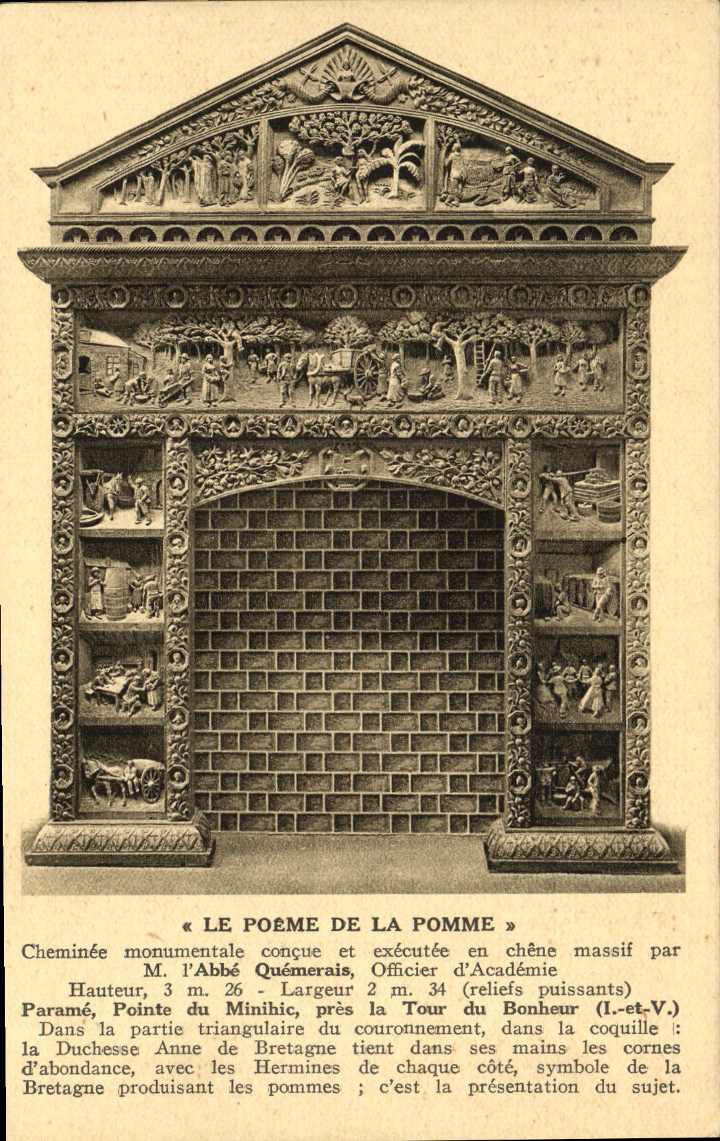 CPA Parame le poeme de la pomme Cheminee monumentale 