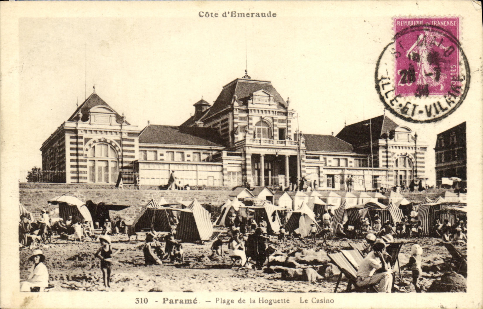CPA Parame Plage de la Hoguette Le Casino