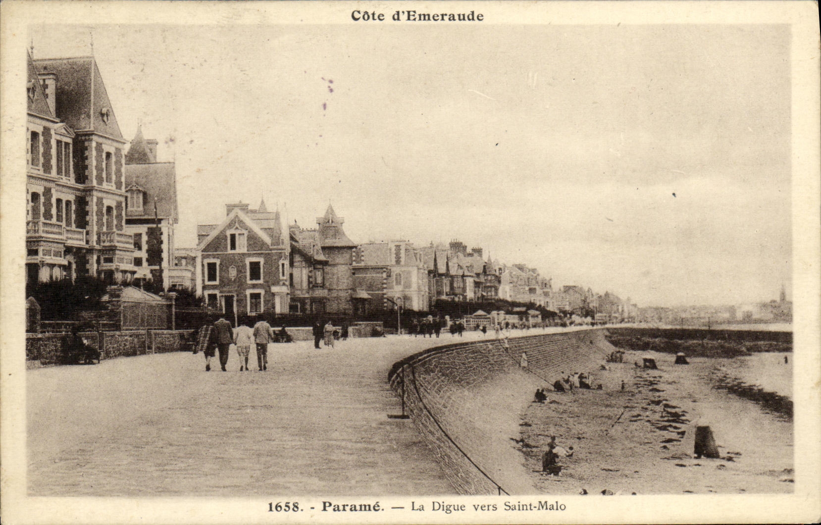 CPA Parame La Digue Vers Saint Malo