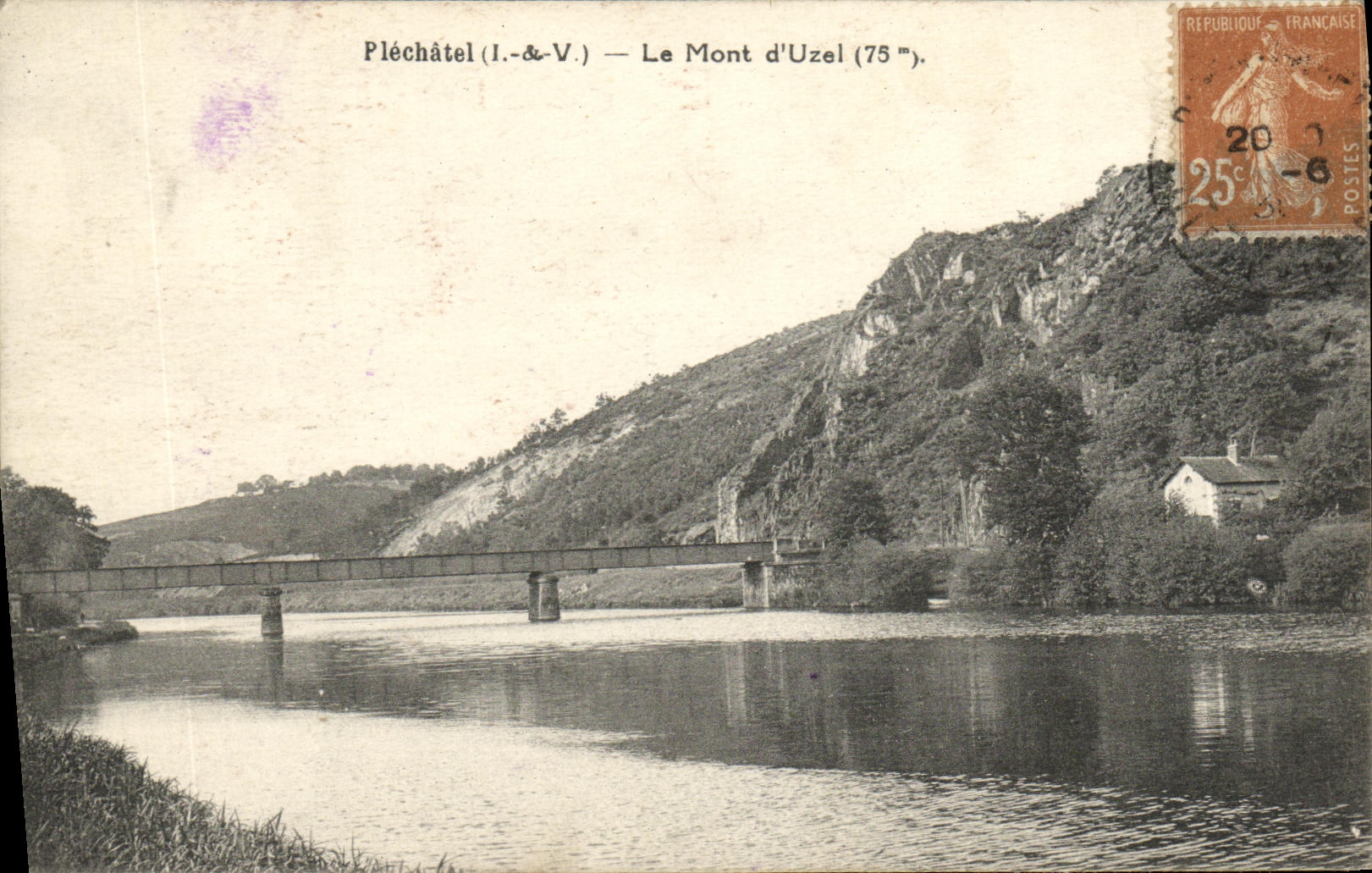 VINTAGE POSTCARD Plechatel the Mount D Uzel