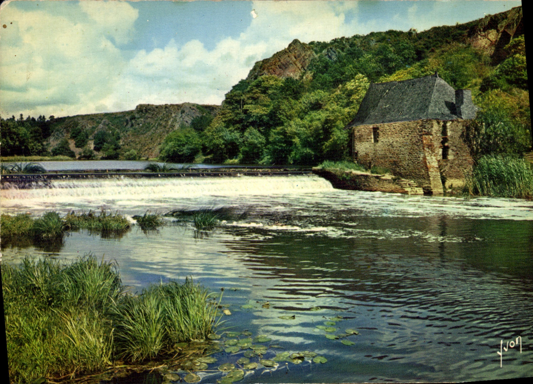 MODERN CARD the valley of Boel Rean Bridge and its mill