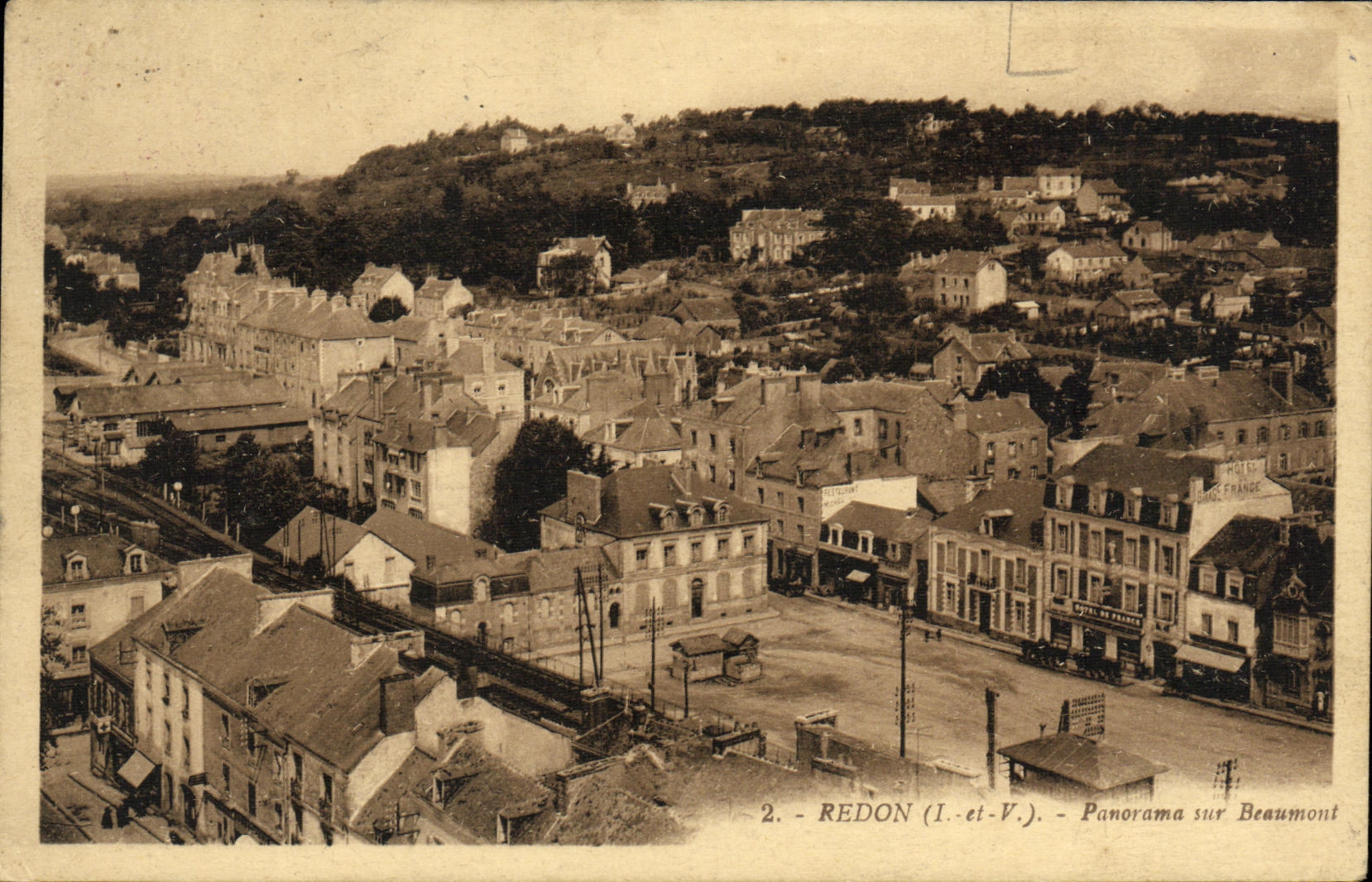 VINTAGE POSTCARD Redon Panorama on Beaumont