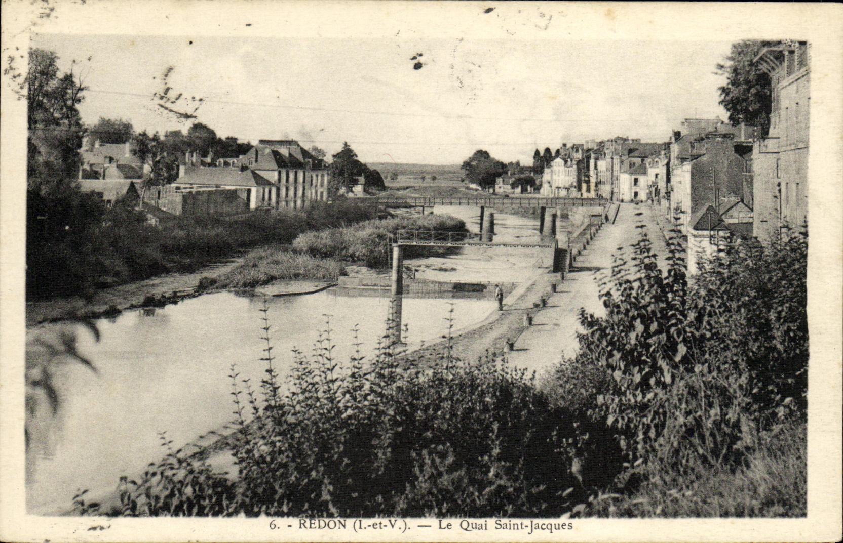 VINTAGE POSTCARD Redon the Holy Quay Jacques