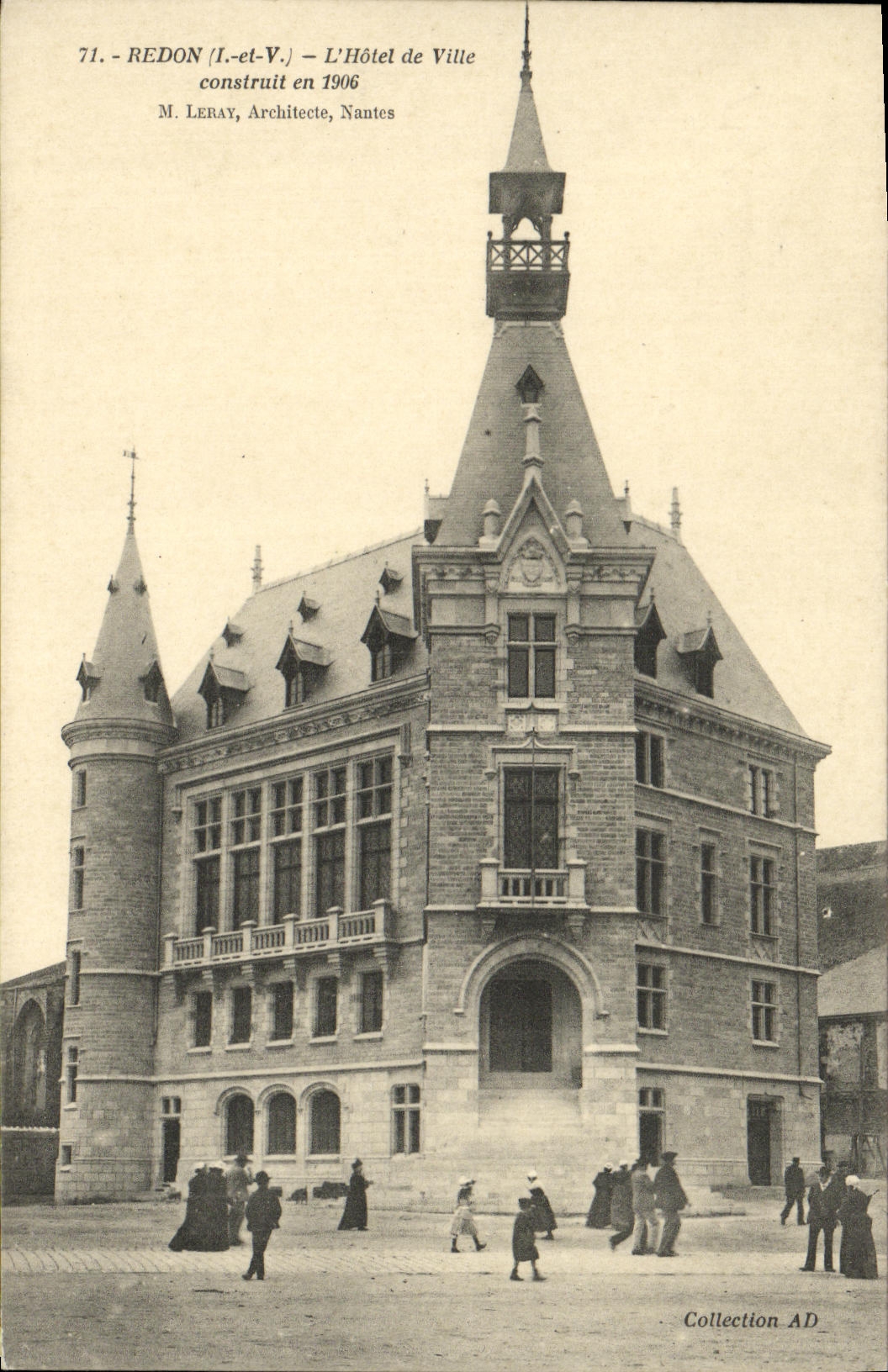 CPA Redon L hotel de Ville