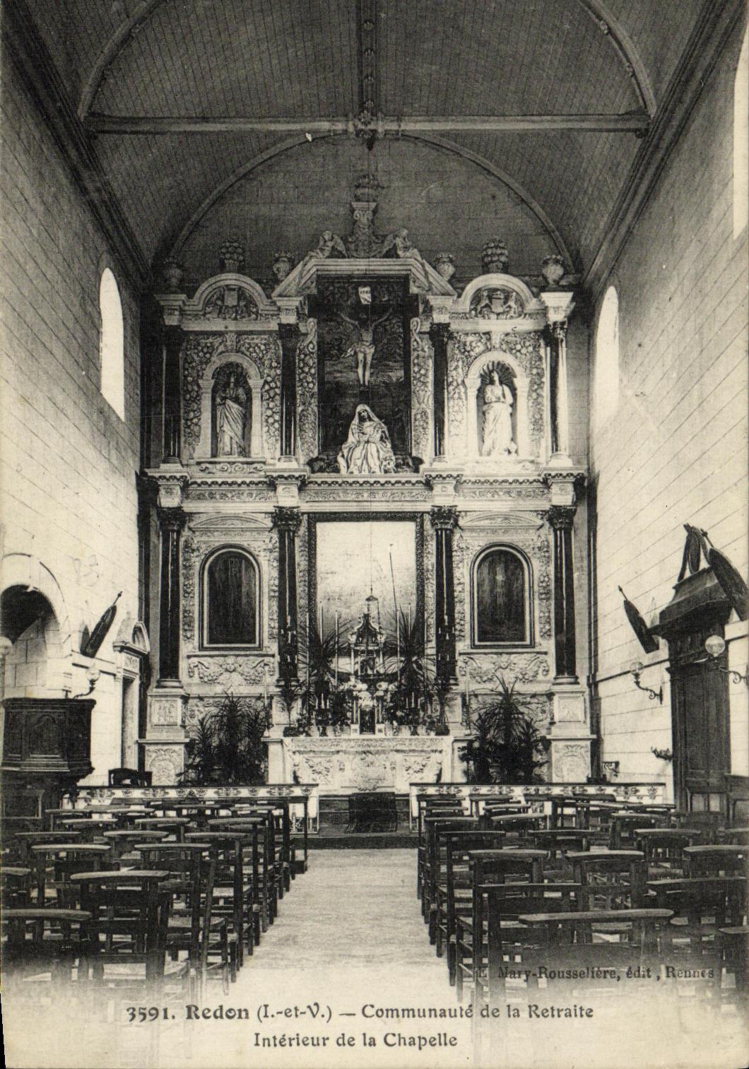 POSTAL Redon de la VENDIMIA la comunidad del interior del retiro de la camara acorazada