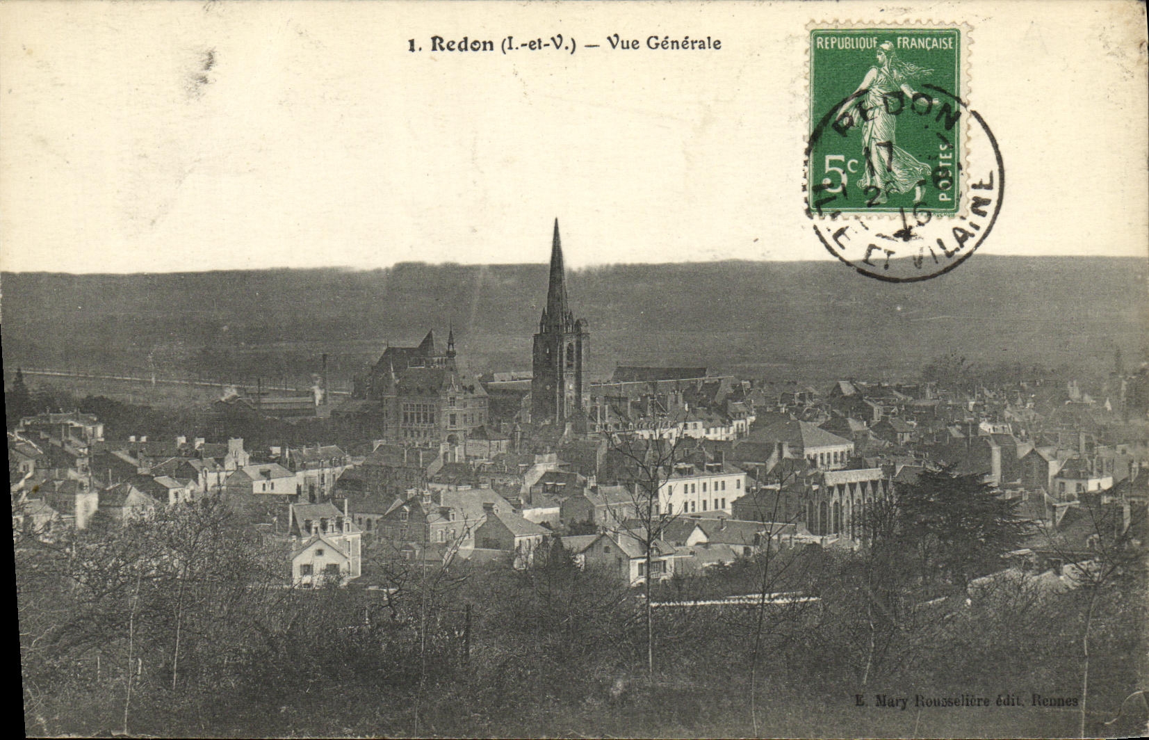 CPA Redon Vue Generale