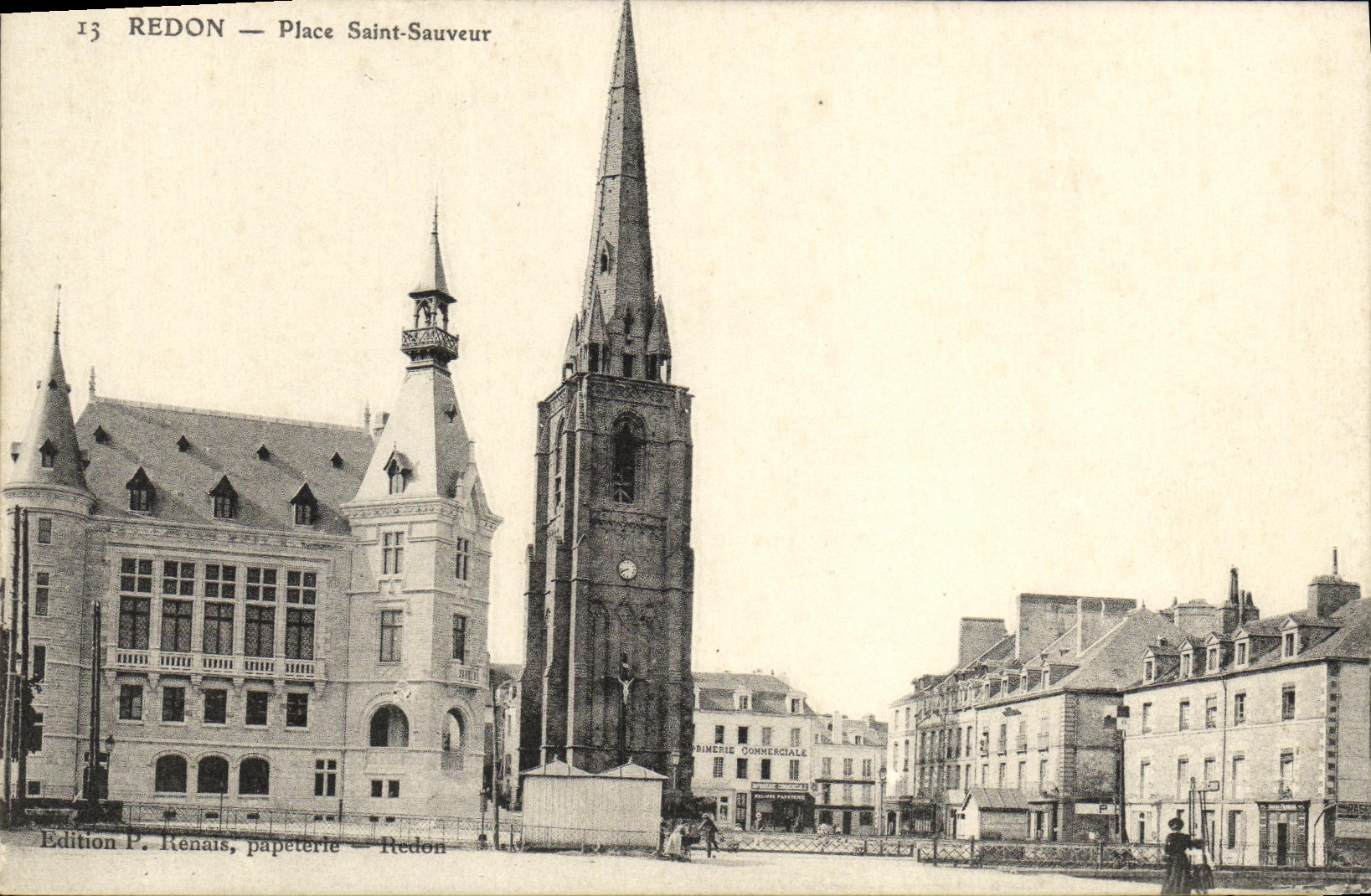 CPA Redon Place Saint Sauveur
