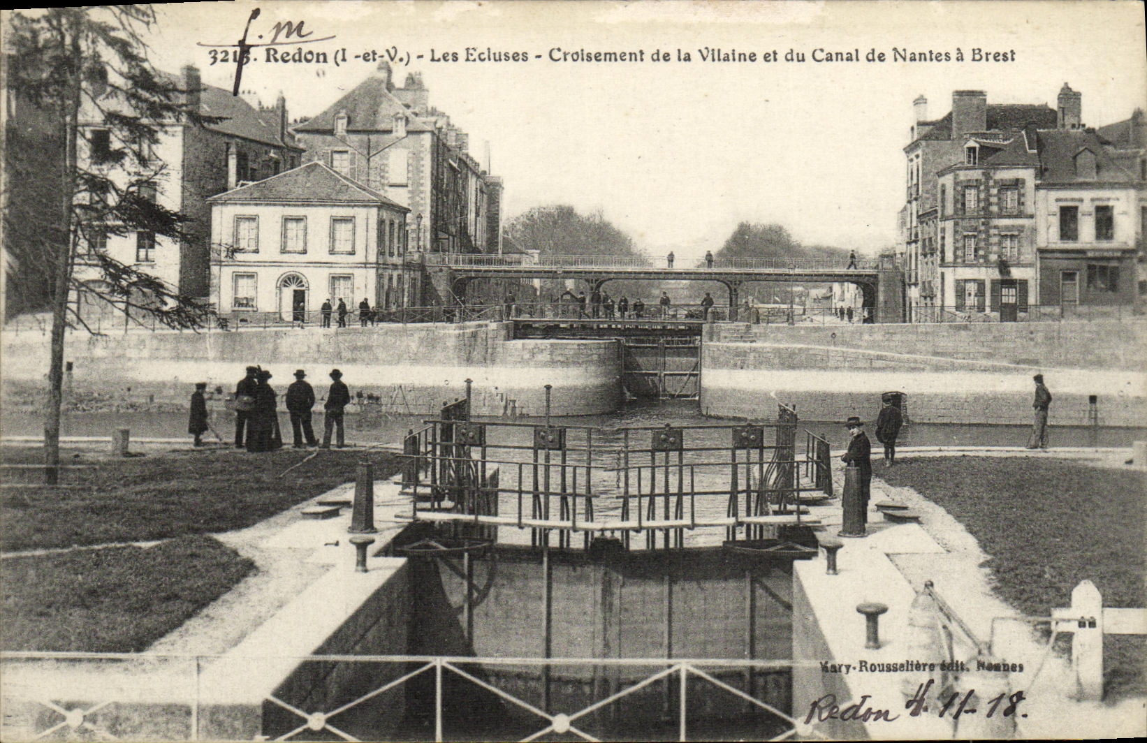 CPA Redon Les Ecluses Croisement de la Villaine et du Canal de Nantes a Brest
