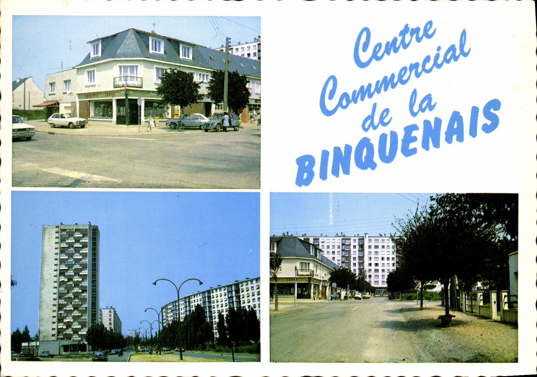 MODERN CARD Rennes Seen of Binquenais and its Shopping mall