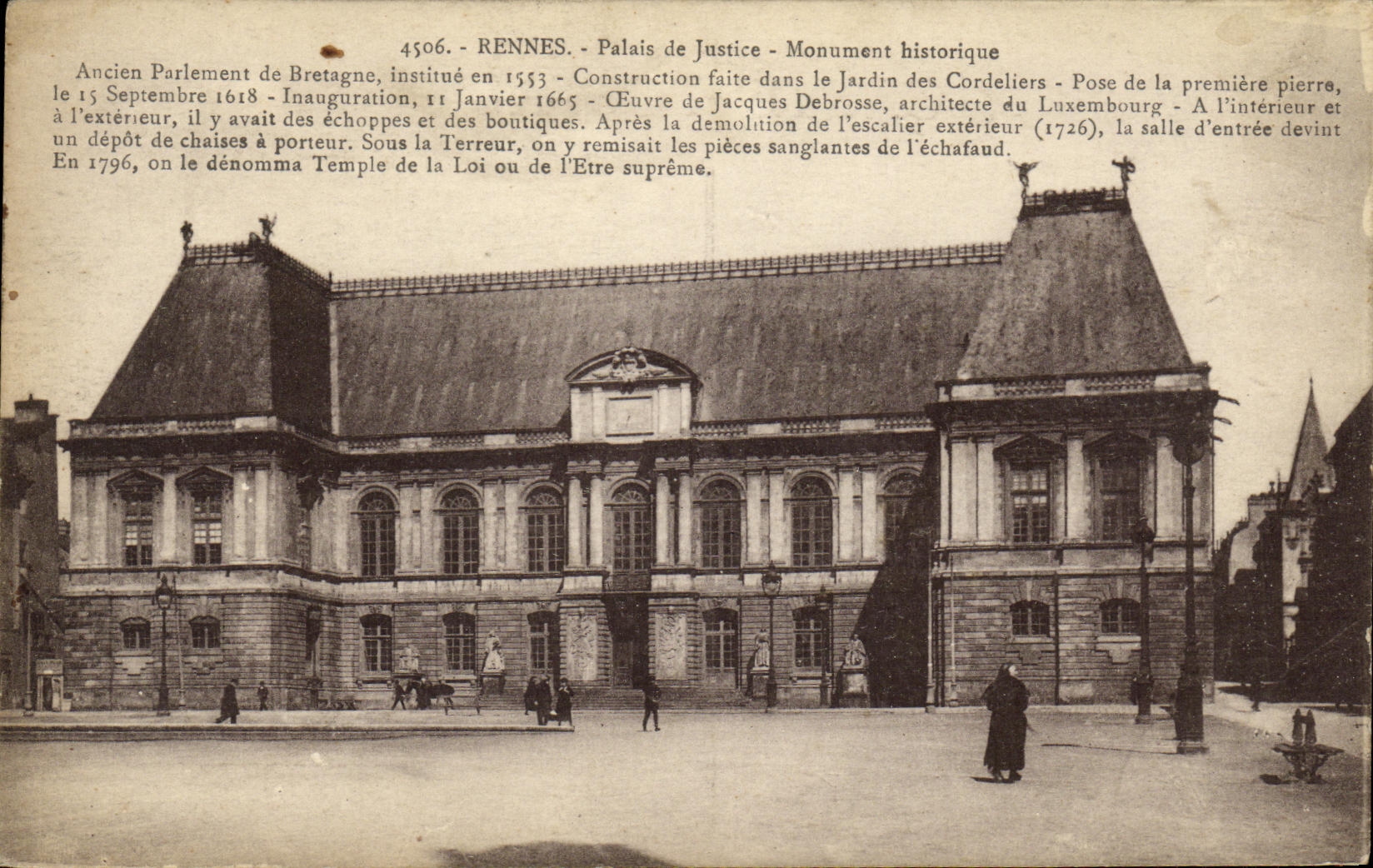 CPA Rennes Palais de Justice Monument Histroque