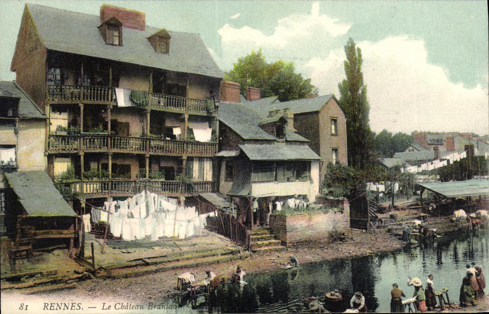 VINTAGE POSTCARD Rennes the Brainan Castle