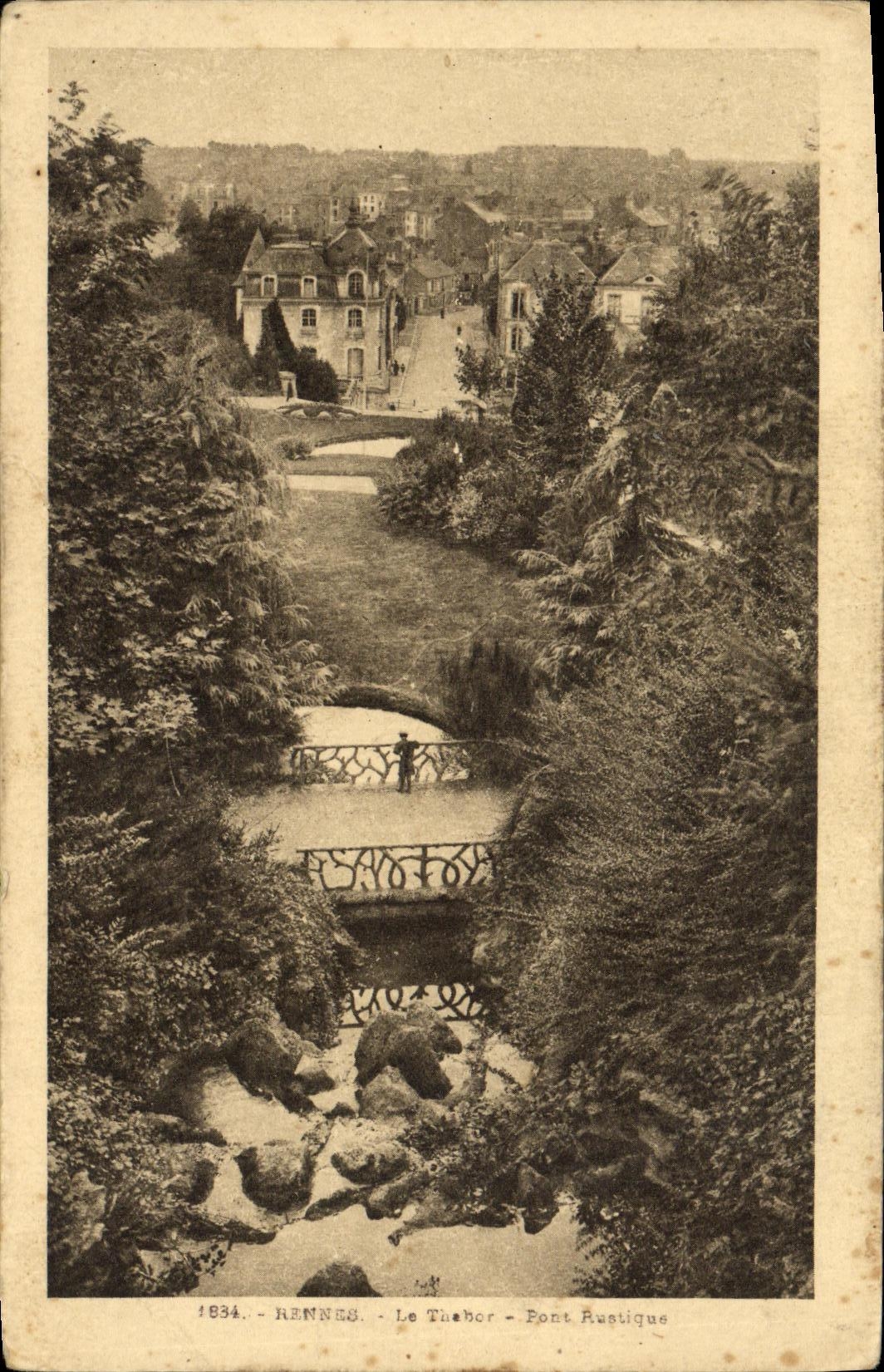 CPA Rennes Le Thabor Pont rustique