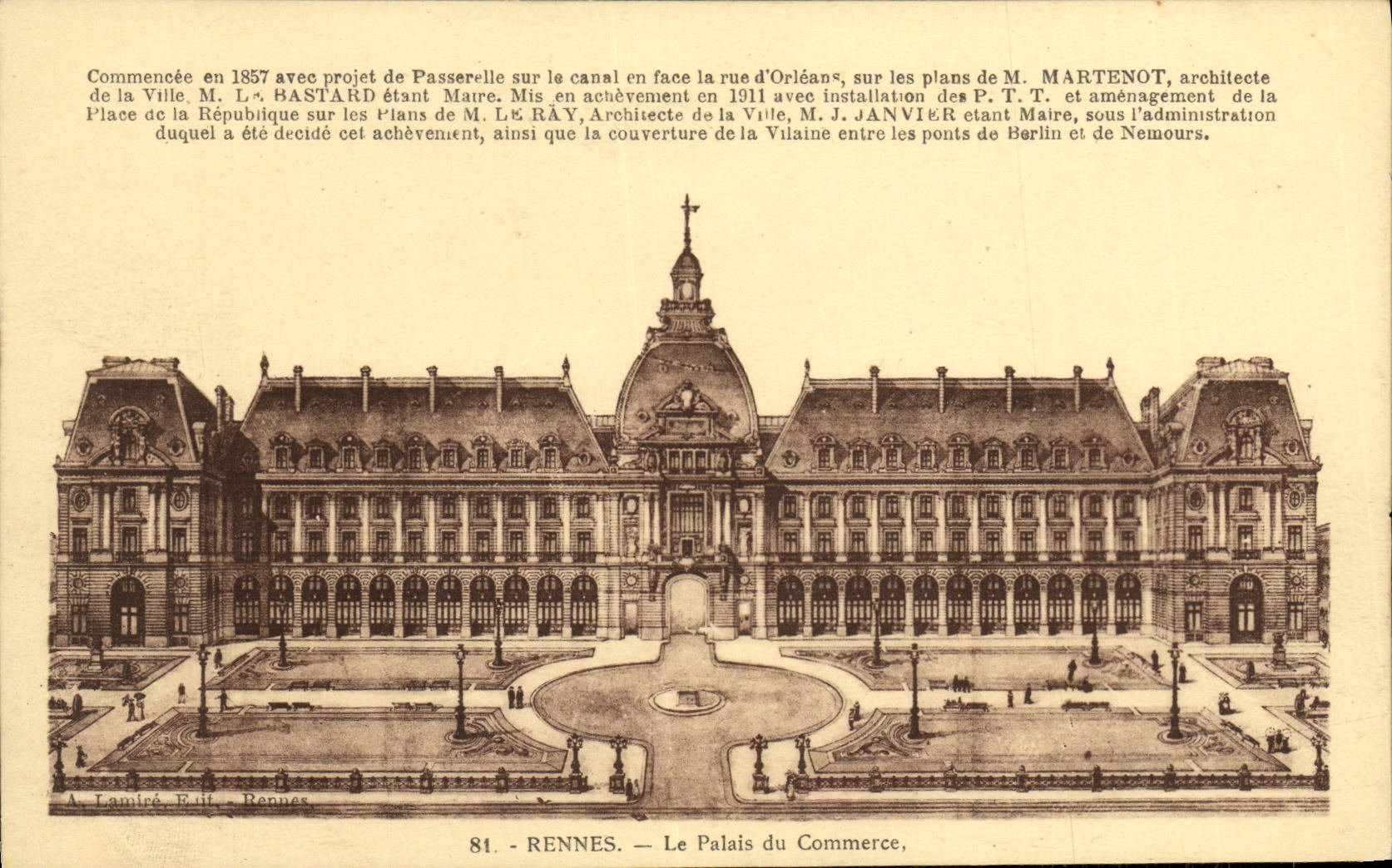 VINTAGE POSTCARD Rennes the Palate Commercial