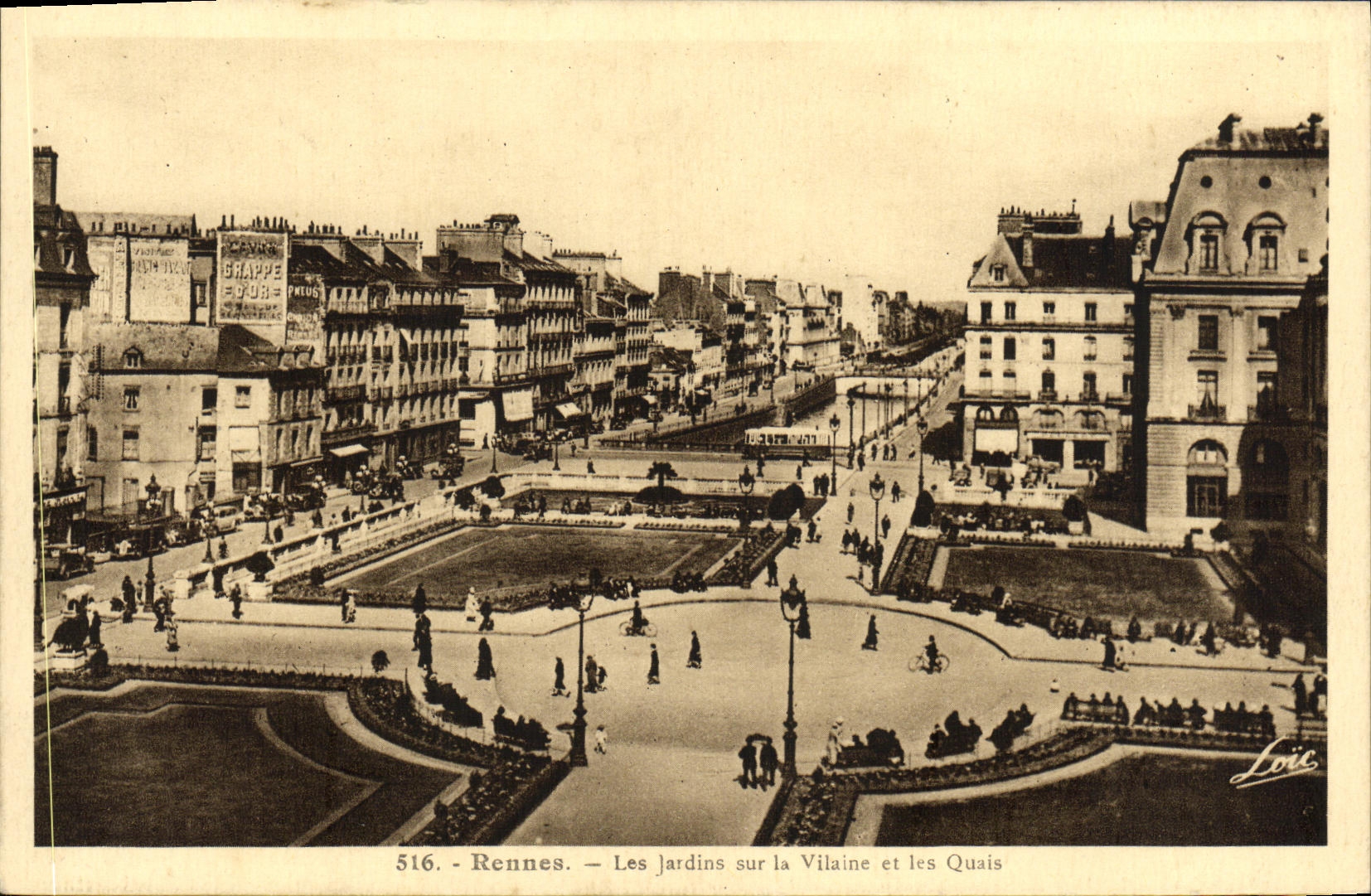 CPA Rennes Les Jardins sur la Vilaine et les Quais