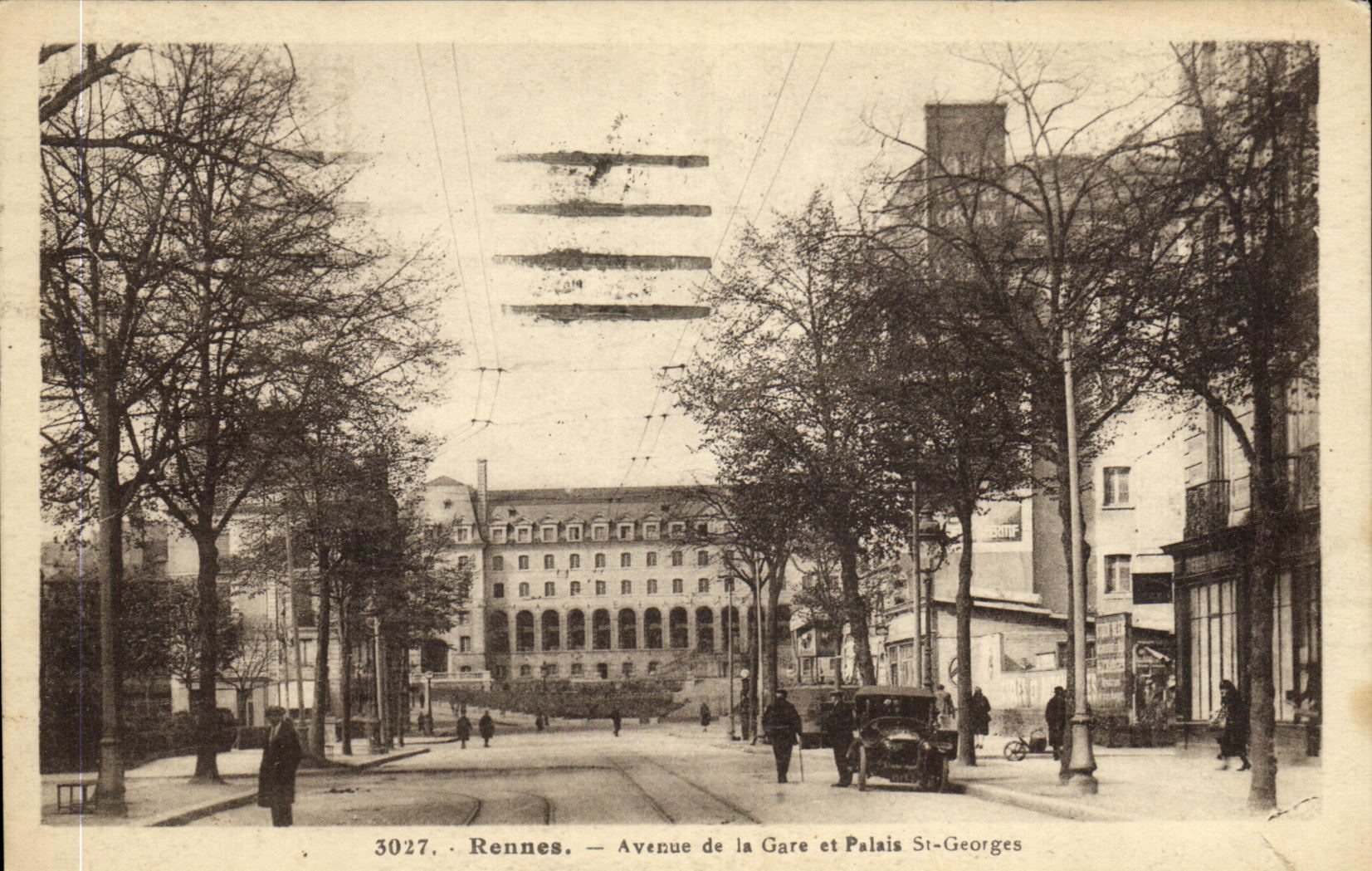 CPA Rennes Avenue de la Gare et Palais St Georges