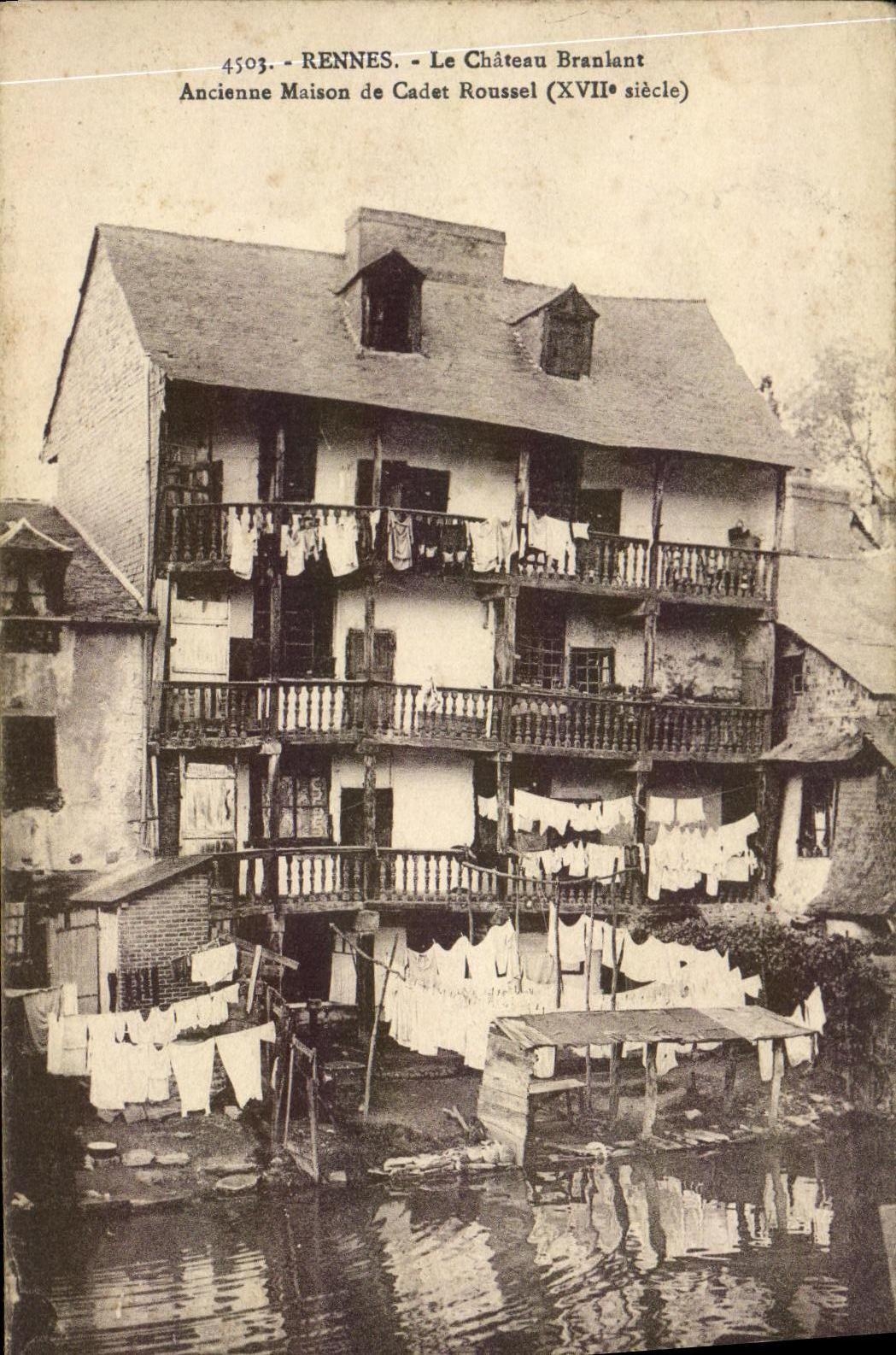 CPA Rennes Le Chateau Brablant Ancienne Maison de Cadet Roussel
