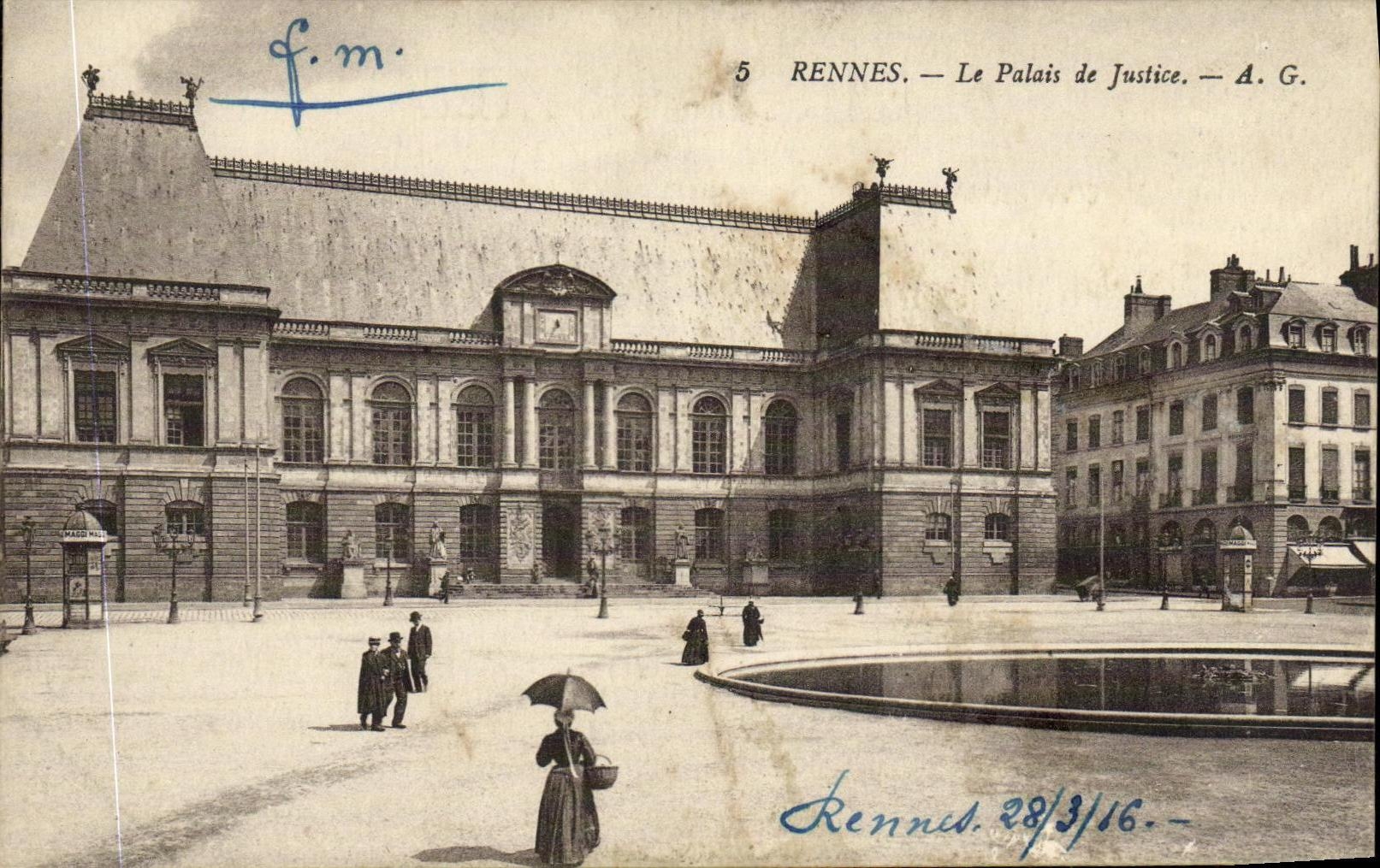 CPA Rennes Le Palais de Justice
