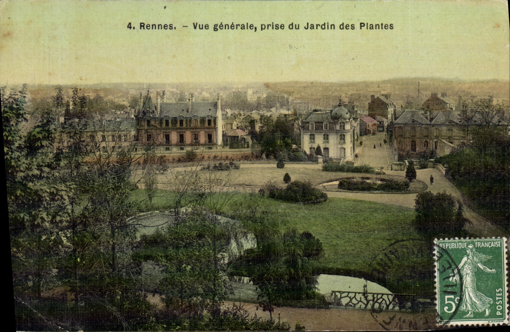 CPA Rennes Vue generale prise du Jardin des Plantes