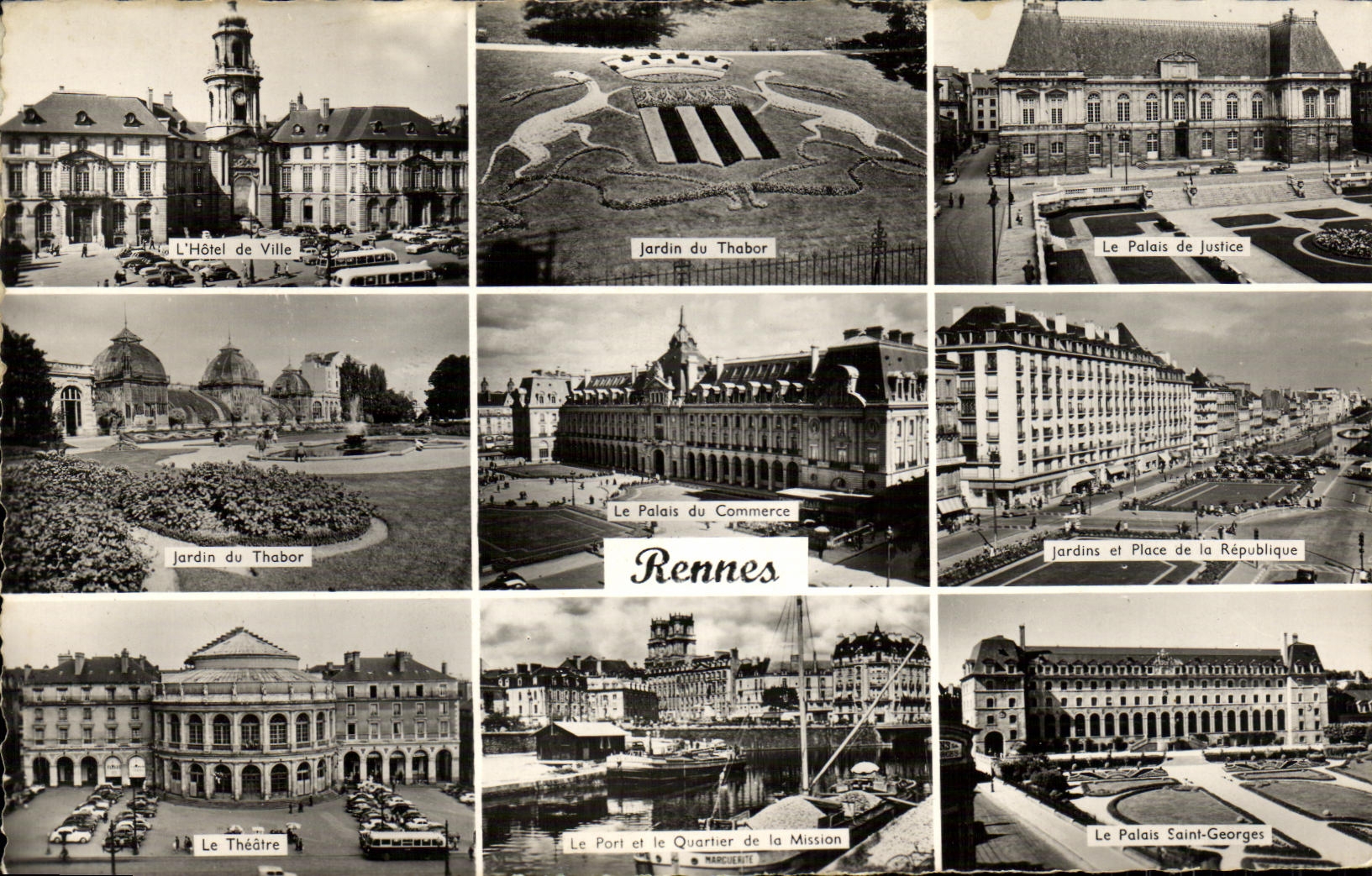 MODERN CARD Rennes Garden of Thabor Theater