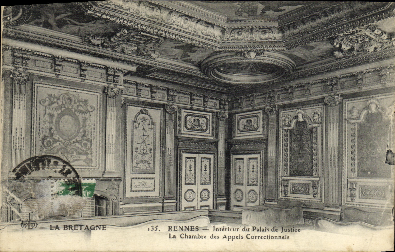 CPA Rennes Interieur du Palais de Justice La Chambre des Appels Correctionnels