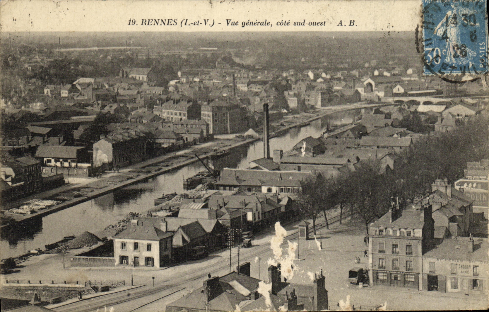 CPA Rennes Vue generale cote sud ouest