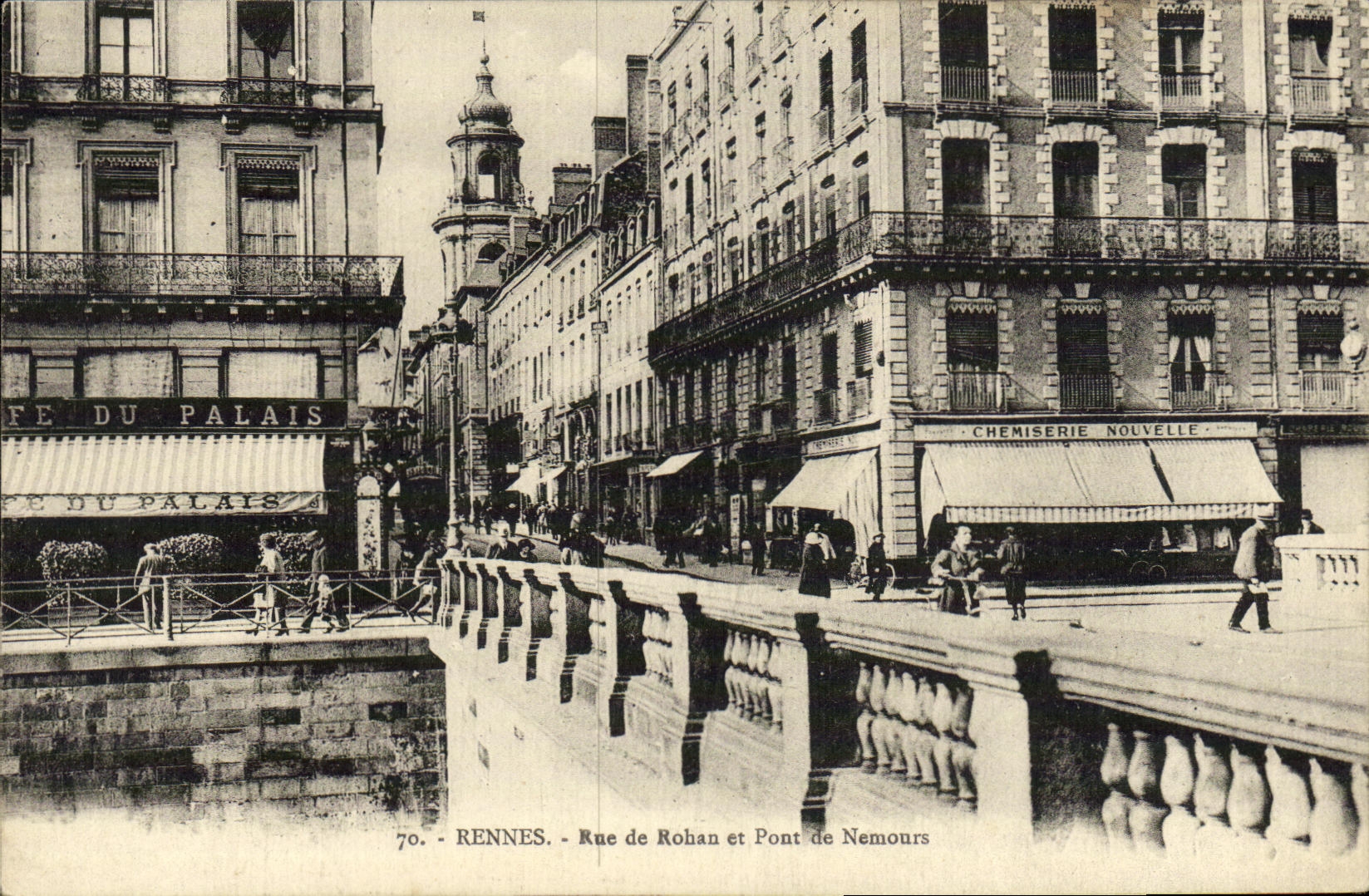 CPA Rennes Rue de Rohan et Pont de Nemours