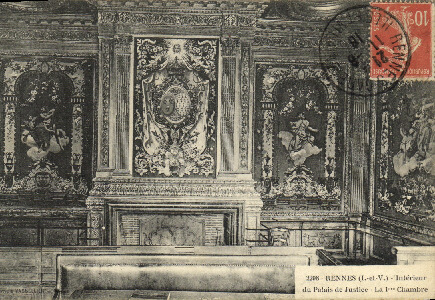 CPA Rennes Interieur du Palais de Justice La 1ere Chambre