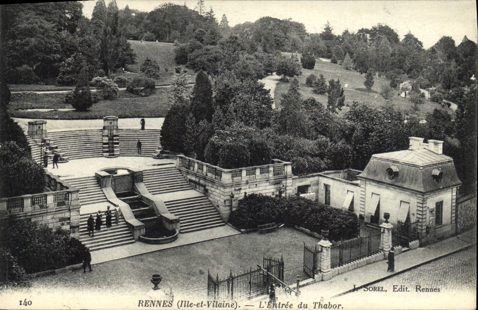 VINTAGE POSTCARD Rennes L Entered of Thabor