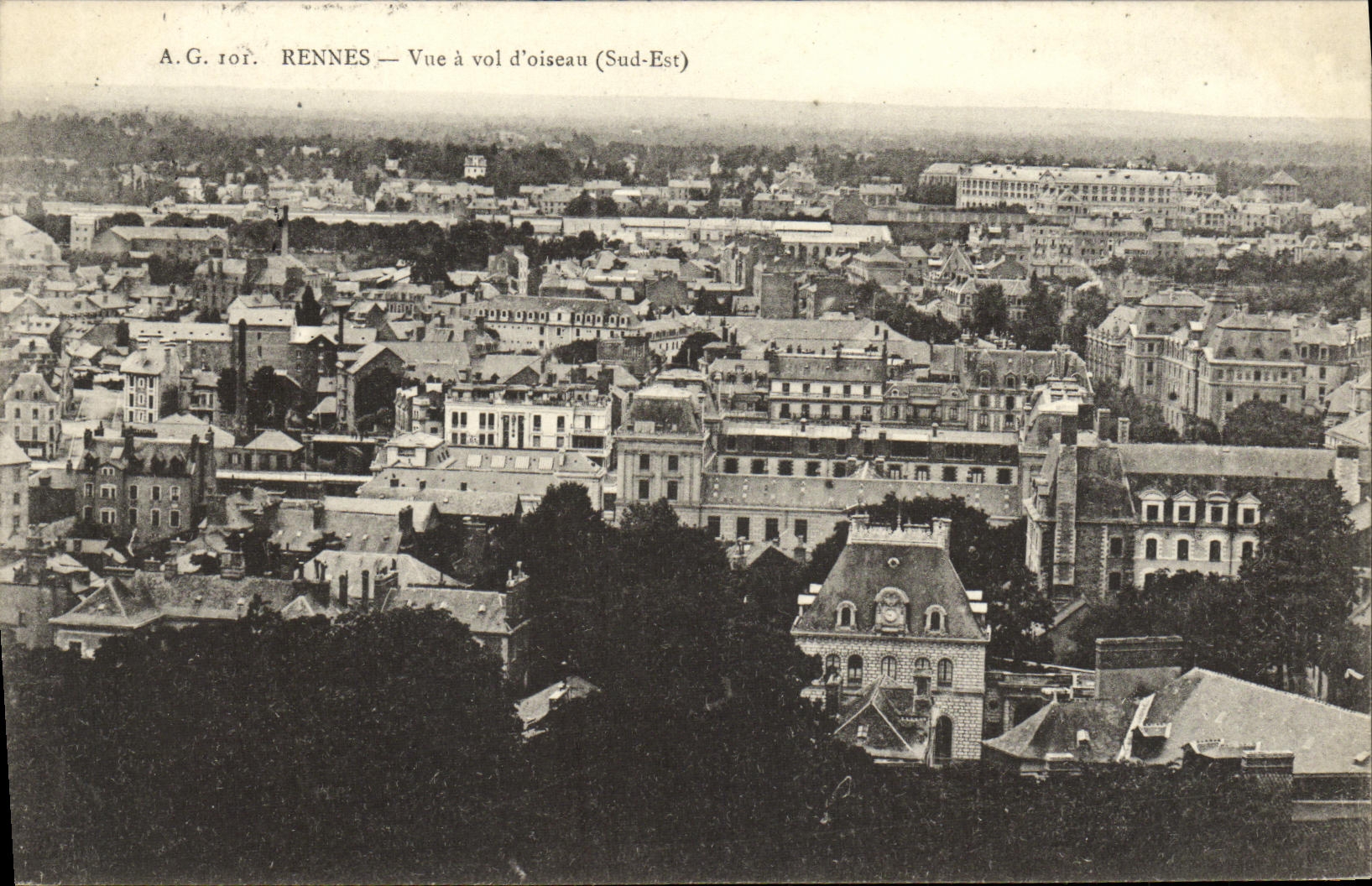 CPA Rennes Vue a vol d oiseau