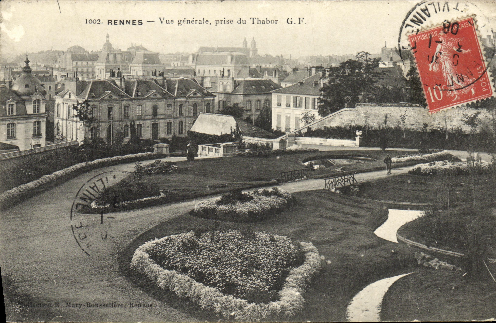 CPA Rennes Vue generale prise du Thabor