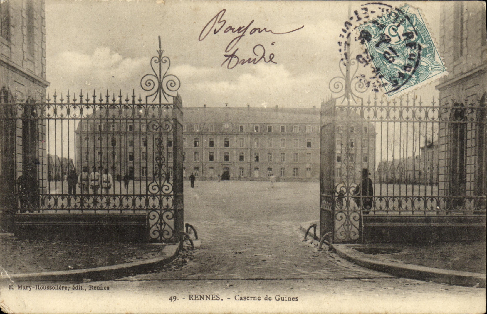 CPA Rennes Casrne de Guines militaria