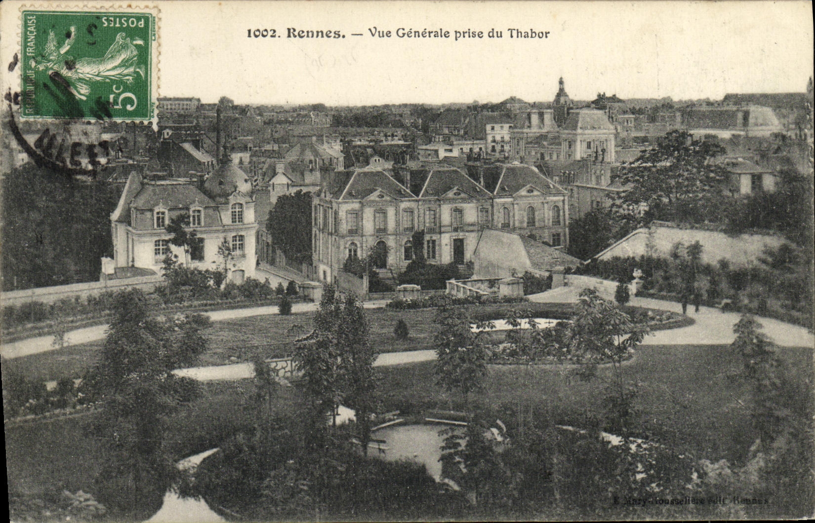 CPA Rennes Vue Generale Prise du Thabor
