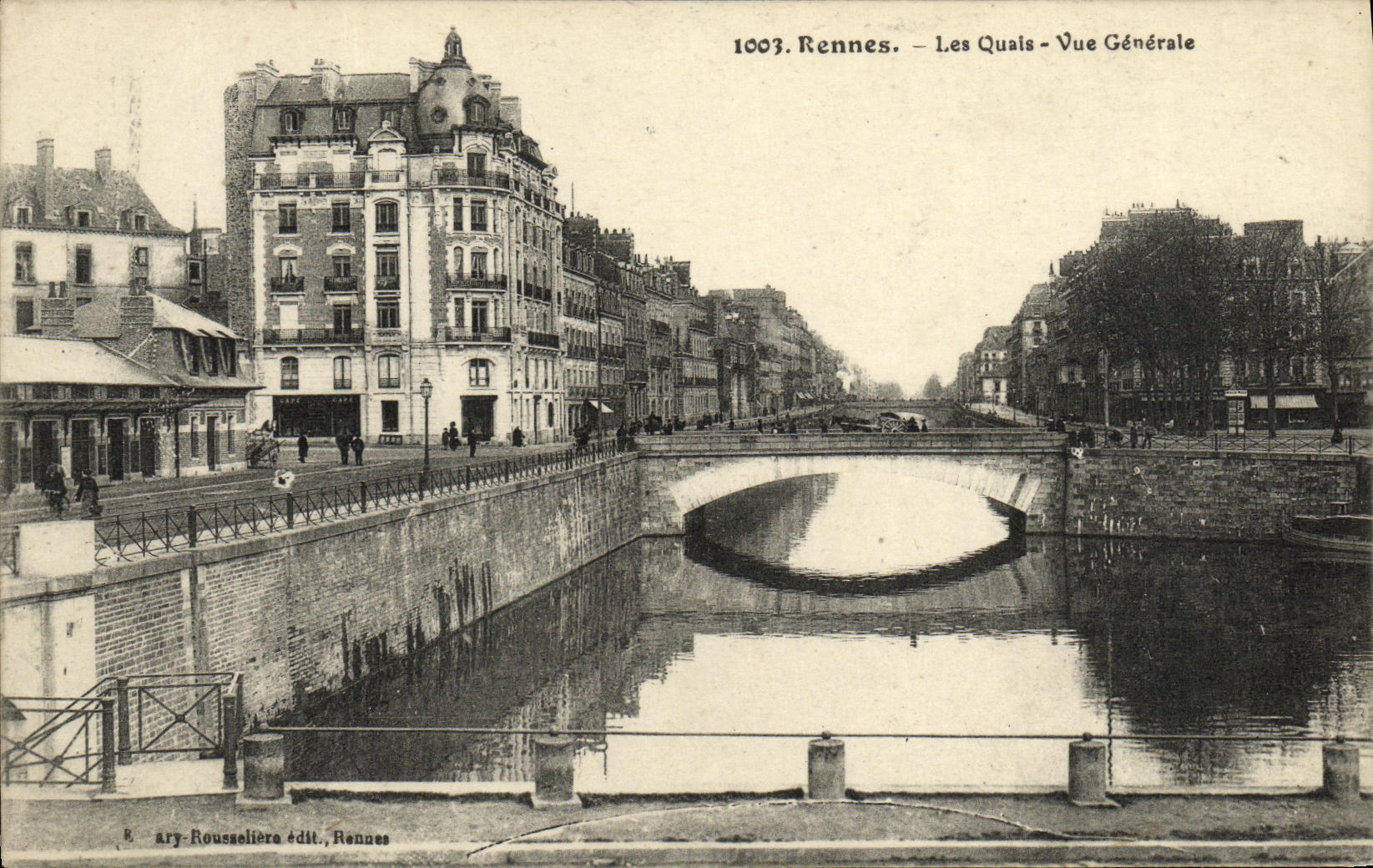 CPA Rennes Les Quais Vue Generale