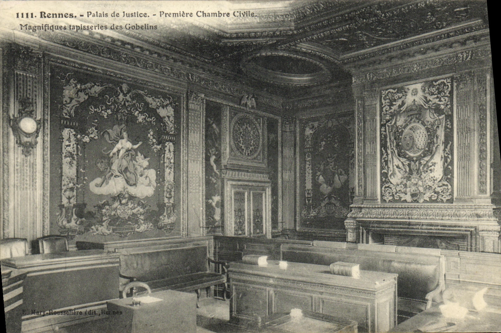 CPA Rennes Palais de Justice Premiere chambre civile Magnifiques tapisseries des Gobelins