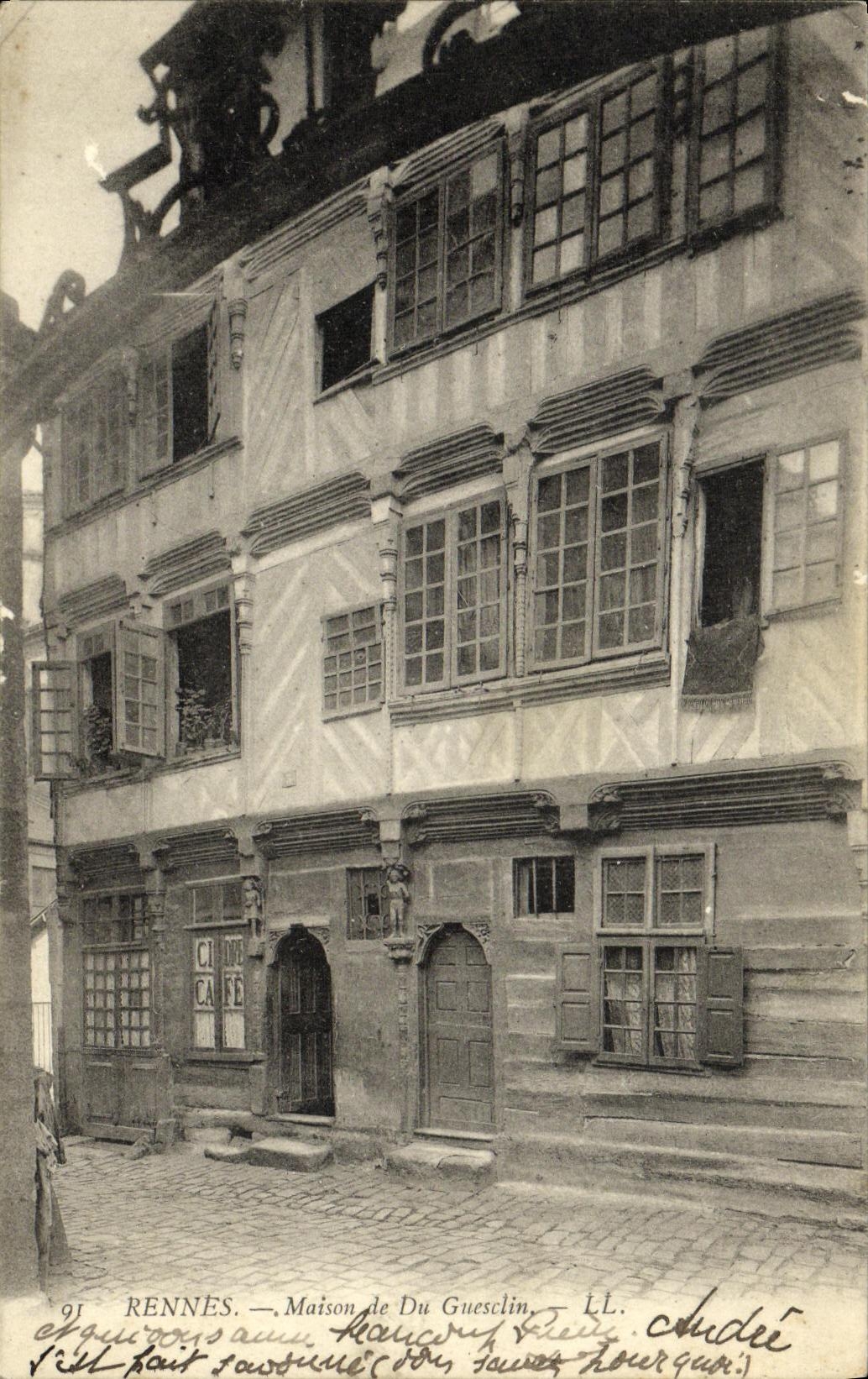 VINTAGE POSTCARD Rennes House of Of Guesclin