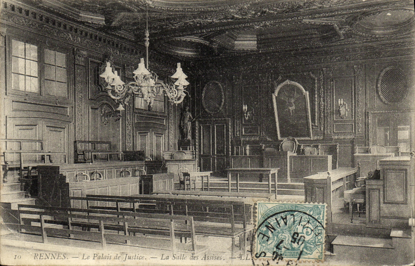 CPA Rennes Le Palais de Justice salle des Assises