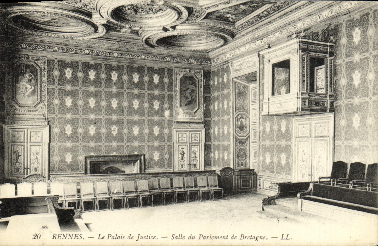 CPA Rennes Le Palais de Justice Salle du Parlement de Bretagne