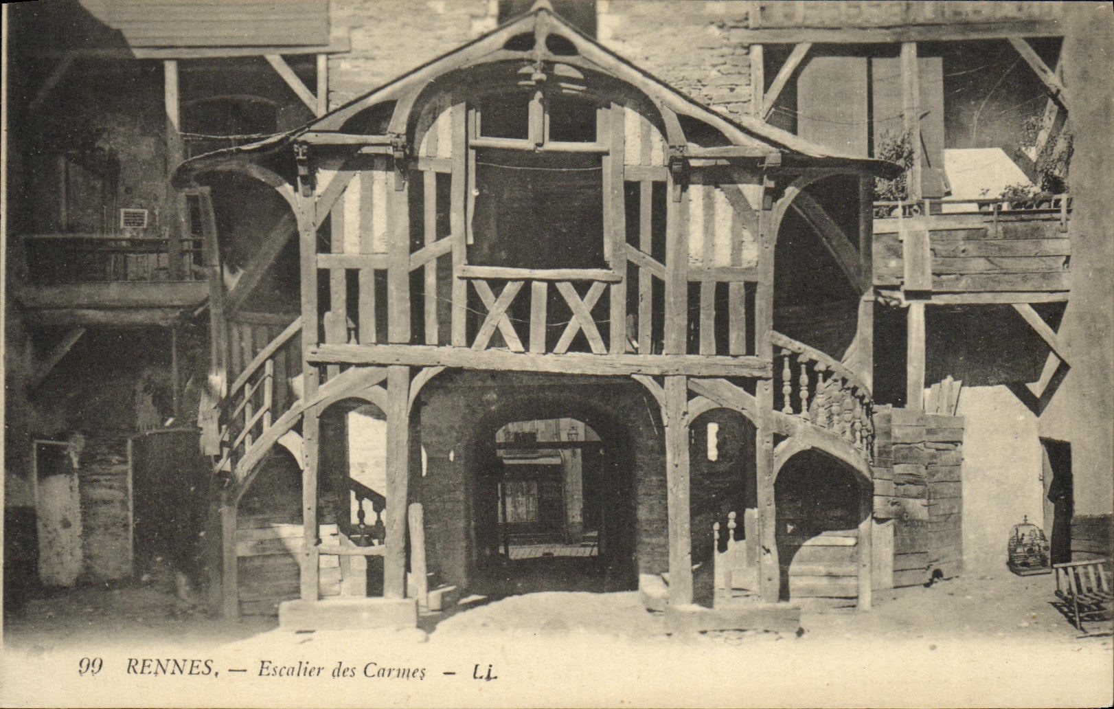 CPA Rennes Escalier des Carmes
