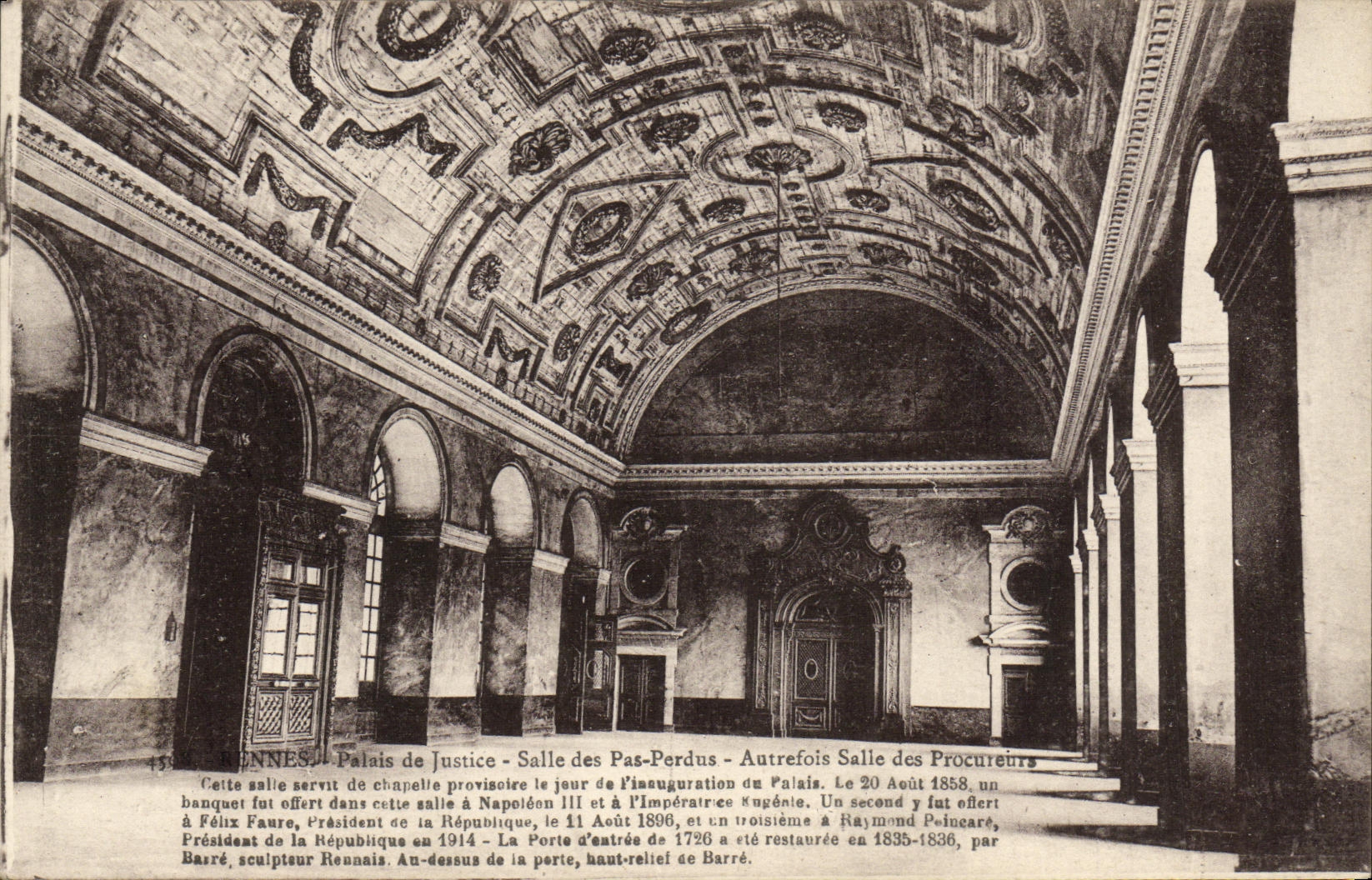 El sitio de cortes de ley de Rennes de la POSTAL de la VENDIMIA de los pasos perdio antes el sitio de los querellantes