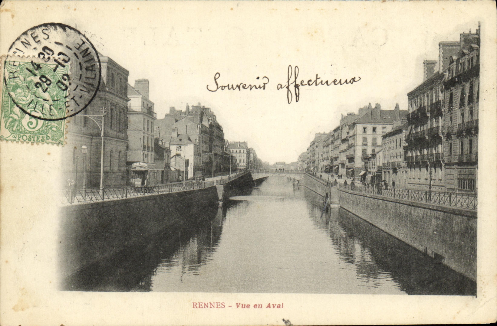 CPA Rennes Vue en Aval carte precurseur