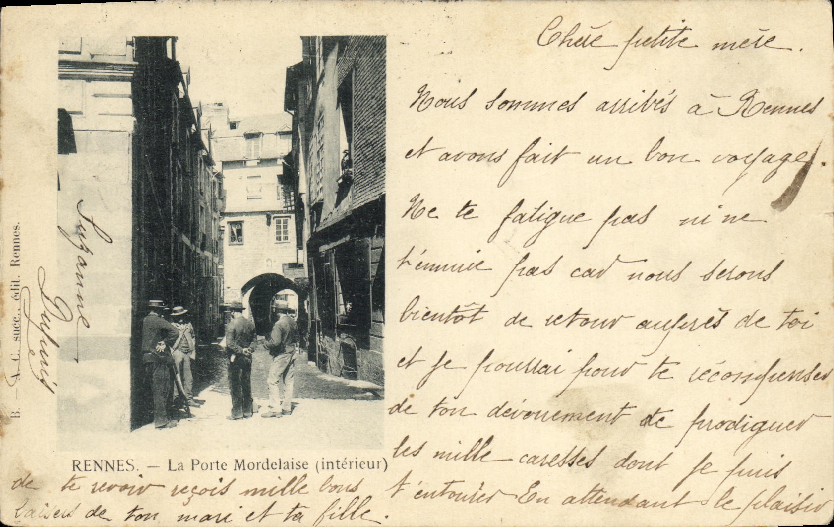 CPA Rennes La Porte Mordelaise carte precurseur 