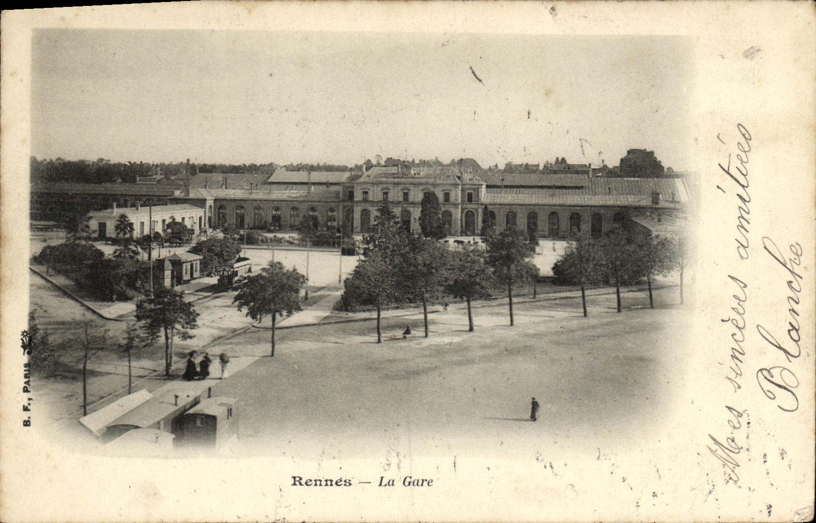 CPA Rennes La Gare carte precurseur 